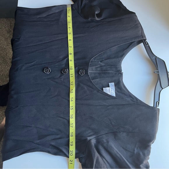 Vintage 90s Goth Express Black Rose Maxi Y2K Jumpsuit Black 13 / 14 - Picture 11 of 13